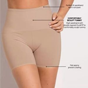 Leonisa Moderate Compresion High Waisted Shorts Size L